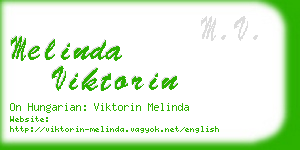melinda viktorin business card
